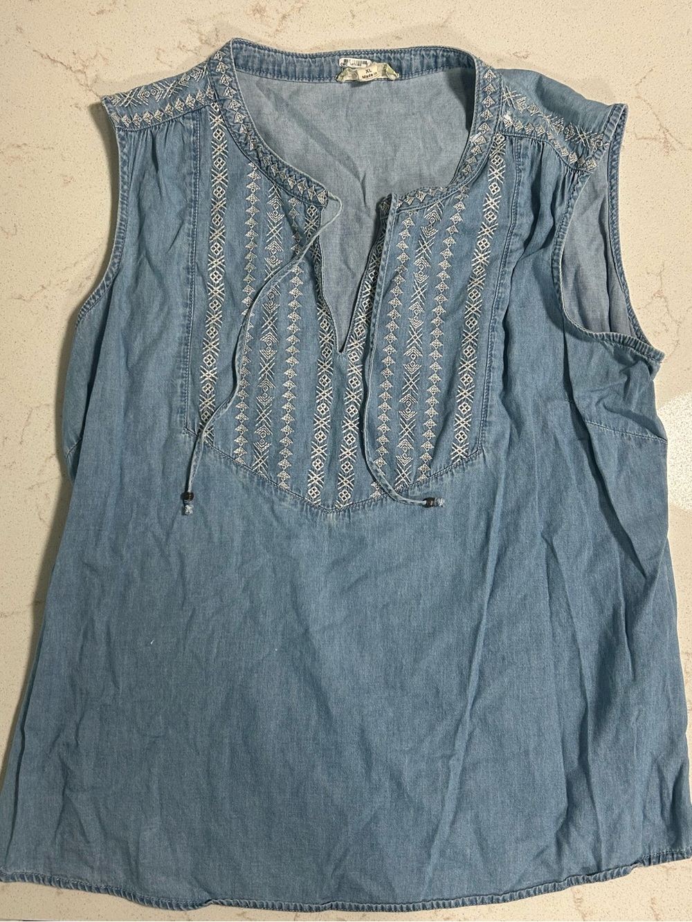 Nurture by Lamaze Light Blue Embroidered Chambray Camisole